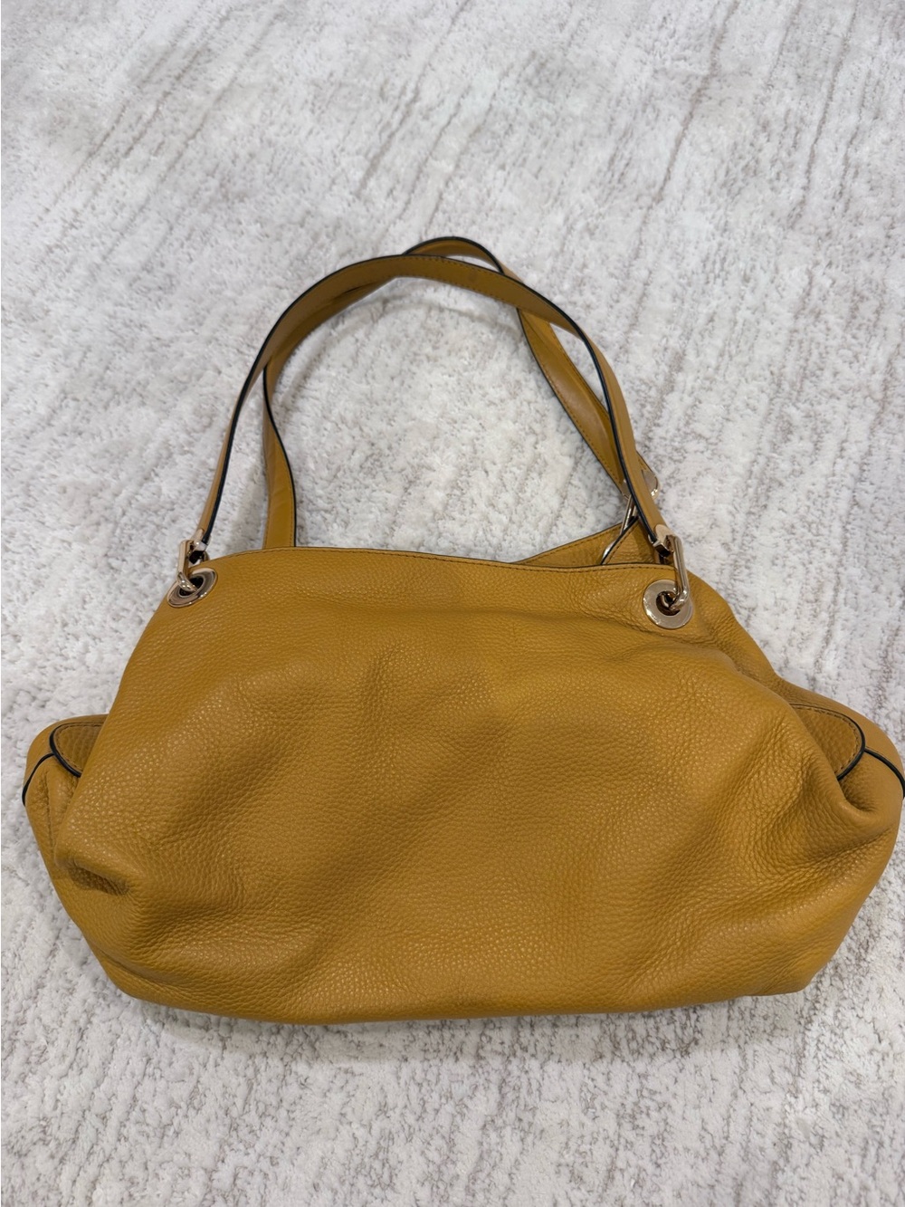 Michael Kors Leather Shoulder Bag in Mustard - Picture 7 of 7